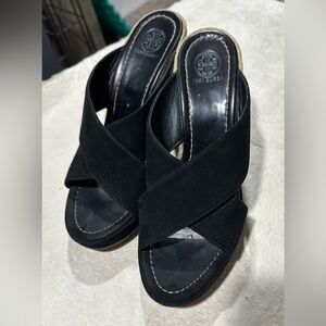 Tory Burch Bailey Suede Mule Sandals